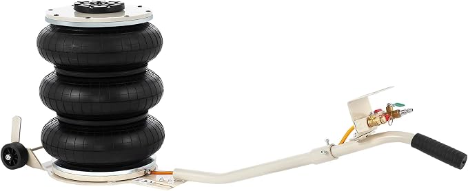 5 Ton/11000 lbs Triple Bag Air Jack, Air Bag Jack Lift Up to 15.75 Inch, 3-5S Fast Lifting, for Cars with Long Handle (Beige)