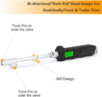Number-one Digital Tire Pressure Gauge 230 PSI Auto Shut Off LCD Backlight Digital Display RV Heavy Duty Dual Head Rotatable Pressure Measuring Valve with LED Flashlight for RV Car Truck Motorcycle