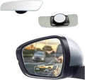 2PCS Rectangle Blind Spot Mirror for Car, Frameless Adjustable Wide Angle Mirror, Universal Side Rear View Mirror, Stick-on Design, HD Glass Convex Mirror for Cars, Trucks, SUVs (Frameless)