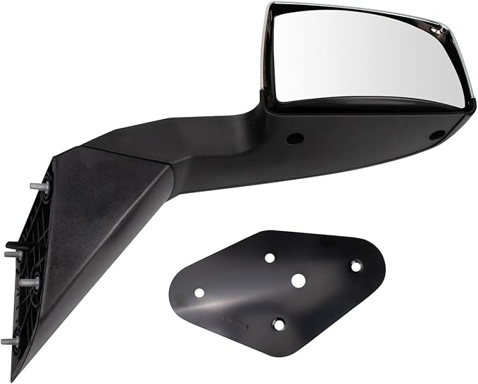 Passenger Side Manual Mirror Chrome Cover Smooth Finish Fits 2004-2014 Volvo VNL