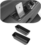 Front Row Door Side Storage Box Compatible with Ford Edge 2015-2025 Armrest Phone Container Door Organizer Handle Pocket ABS Tray Insert Glove Pallet
