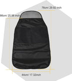 Kick Mats with Organizer, Waterproof Kick Mats Backseat Protector, Durable Car Seat Back Protectors for Vehicles to Protect from Dirt, Mud & Scratches, Fits Most Vehicles