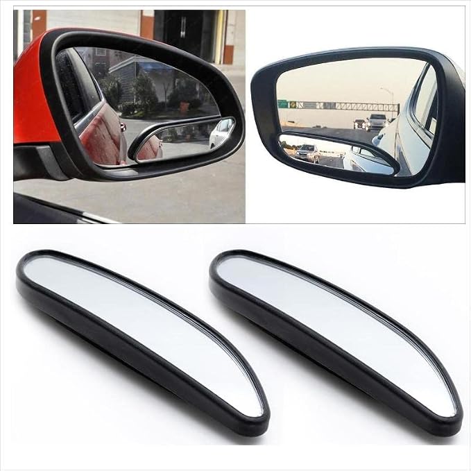 x Blind Spot Mirror, 5'' Framed Rhombus HD Glass Convex Adjustable Wide Angle Rear View Mirror,Universal For Car SUVs Truck Motorcycle (2pcs)