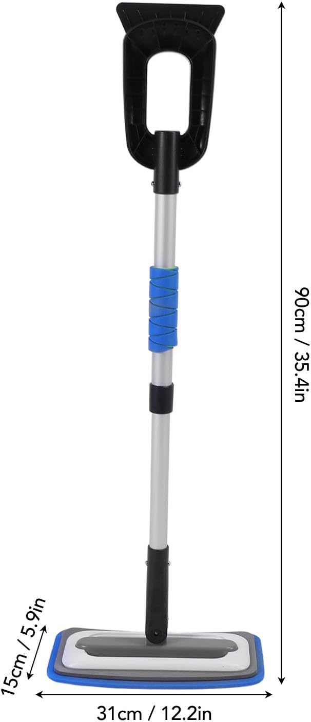 Snow Broom Ice Scraper, No-Scratch Foam Brush 31 x 15 x 90cm Telescoping Snow Broom Extendable Ice Removal Tool with Foam Handle for Window Windshield, Snow Rake/Snow Broom with Pole (Blue)