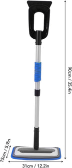 Snow Brush and Detachable Ice Scraper,Car Snow Scrapers Aluminium Alloy Ergonomic Handle Efficient Snow Removal Snow Broom Ice Scraper for Car Windshield (Blue)