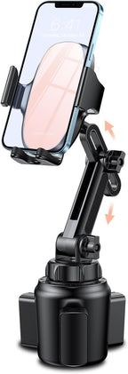 Universal Cup Phone Holder for Car, [Upgraded Version] Adjustable Long Neck Car Cup Holder Phone Mount Cradle Friendly Compatible with iPhone Samsung Google and All Smartphones, Pink