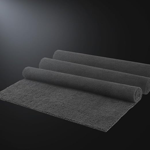 Microfiber Cleaning Towel, Microfiber Cleaning Cloth for Car Washing, 12 Pack Streak-Free, Ultra Absorbent, Washable for All Purpose Terry Microfiber Towels, 16.1in x 16.1in, 350GSM, Grey-MT038