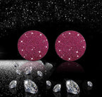 2pcs Bling Car Cup Holder Coaster, 2.75 inch Anti-Slip Shockproof Universal Fashion Car Coasters Insert Bling Crystal Rhinestone Automotive Interior Accessories for Women (2 pcs, Rose Red)