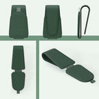 Sunglass Holder for Car Visor, Grass Green, 2 Packs | Suede Cloth, Magnetic, Organizer for Car Accessories