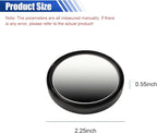 2PCS Blind Spot Mirrors, 2" Round HD Glass Convex Car Rear View Mirror, 360° Adjustable Wide Angle Side Mirror with Self Adhesive Back, Universal for Cars, SUVs, Trucks (Black)