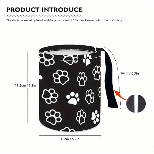 Portable Reusable Waterproof Car Trash Bin, Multipurpose Vehicle Organizer, Road Trip Essentials (Dog paw 2)