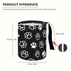 Portable Reusable Waterproof Car Trash Bin, Multipurpose Vehicle Organizer, Road Trip Essentials (Dog paw 2)