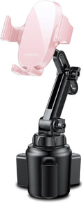 Universal Cup Phone Holder for Car, [Upgraded Version] Adjustable Long Neck Car Cup Holder Phone Mount Cradle Friendly Compatible with iPhone Samsung Google and All Smartphones, Crystal Pink
