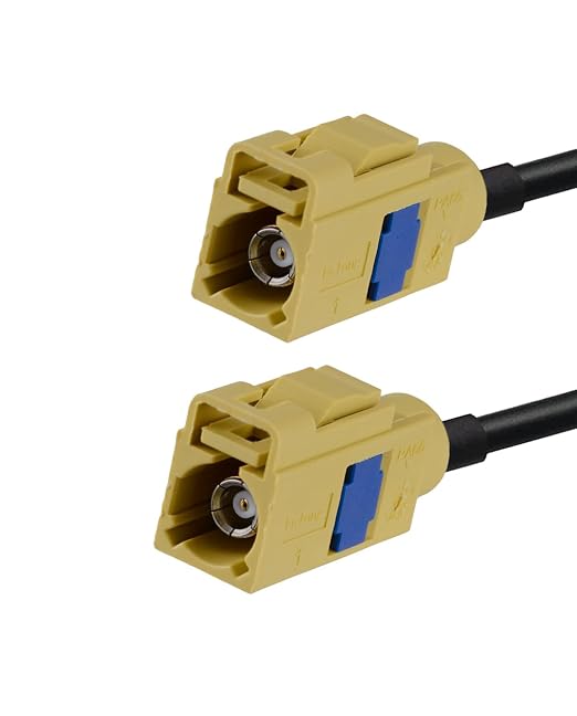 Fakra K Curry Female Cable RG174 20in/50cm Fakra Curry Code K Female to Female Compatible with Car Vehicle Radio Stereo Receiver Tuner
