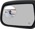 4 Pack 3" Blind Spot Mirrors, Aluminum Frame Glass Convex Rear View Blind Spot Mirrors For Pick-up Truck, SUV, Van, Large Vehicle