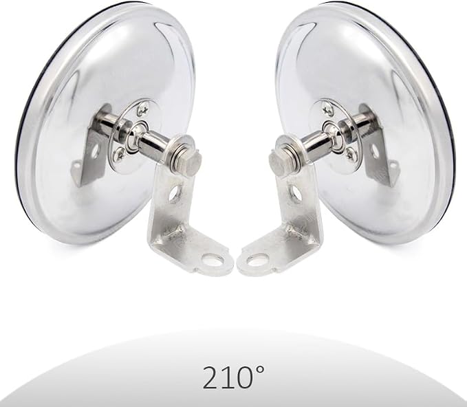 5 Inch Convex Round Mirror Blind Spot For Isuzu NPR NQR NRR FSR FVR FRR Mitsubishi Fuso Canter Truck Bus Atv Utv Adjustable Bracket 2Pcs