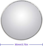 2PCS Large Stick-on Convex Blind Spot Mirror, 3.75" HD Glass Big Round Convex Rear View Mirror, Strong Adhesive for Car, Van, SUV and Trucks (3-3/4"(95mm), Frameless)