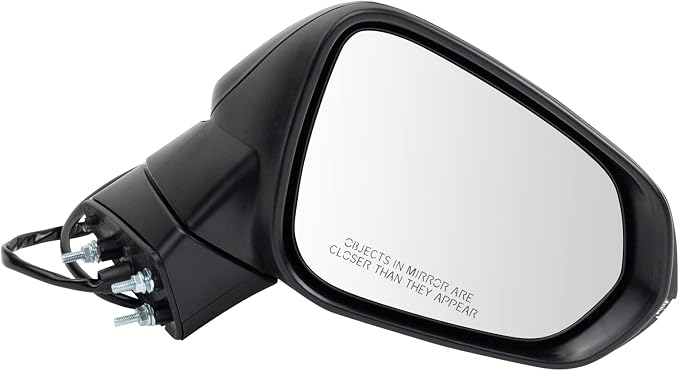 Passenger Side Power Folding Heated Mirror Smooth Black Paint to Match Compatible with 2018-2021 Lexus NX300h LX1321166