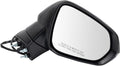 Passenger Side Power Folding Heated Mirror Smooth Black Paint to Match Compatible with 2018-2021 Lexus NX300h LX1321166