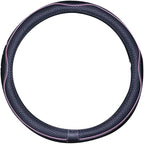 Small Size Steering Wheel Cover Anti-Slip,Safety,Soft,Breathable,Durable,Full Surround,Comfortable Grip Microfiber Leather (14-14.25 inch, Black Pink)