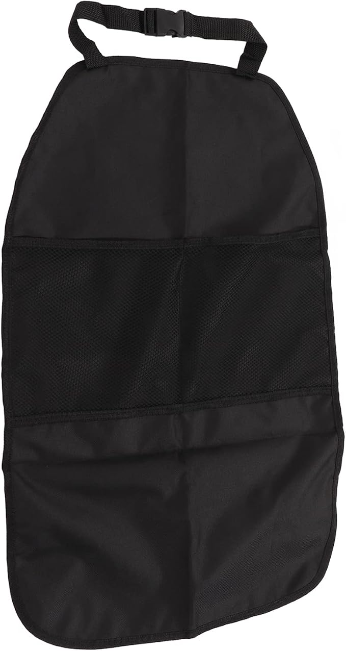 Black Anti Kick Mat Car Backseat Protector Cover Organizer for Universal Fitment 25.59x16.93in