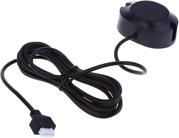 Car Reverse Backup Parking Sensor Radar System, Buzzer beeps, Detection Distance:30~150CM, Waterproof Sensors (22mm diameter 2.3M Cable) 4 Packs X60D (Grey)