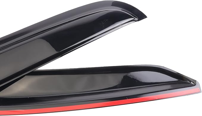 Black Outside Mount Window Rain Guards Compatible with 2019-2023 Dodge RAM 1500 Crew Cab,Durable Window Visor Deflectors