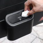Car Trash Can with Lid, 2 Pack Mini Vehicle Trash Bin, Small Car Dustbin Garbage Organizer Holder with 2 Roll Trash Bag, Portable Hanging Leakproof Auto Storage Bag Container