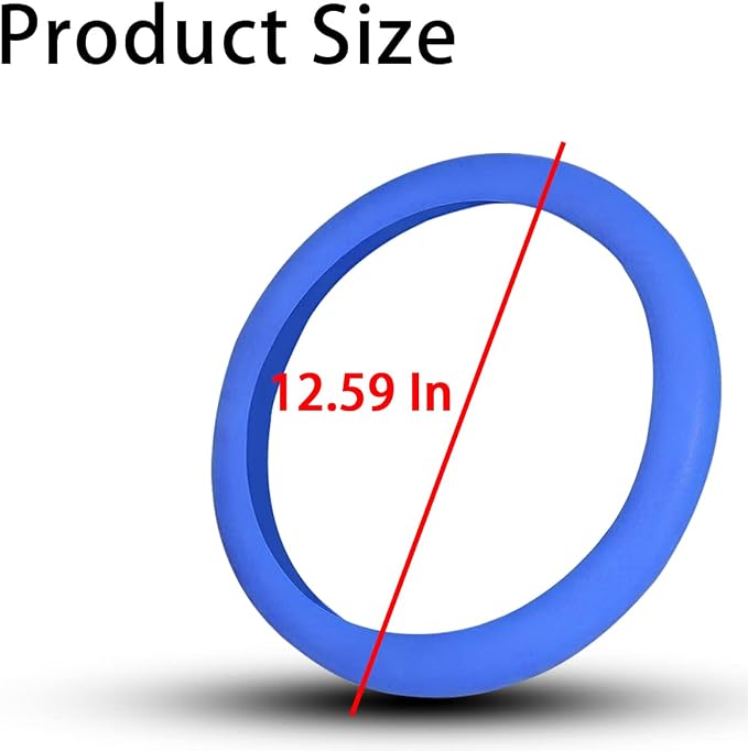 Car Silicone Steering Wheel Cover, Soft Anti-Slip Auto Steering Wheel Protector Fit 14 Inch, Universal Vehicle Interior Accessories for Cars, SUVs, Trucks, and Vans (Blue)