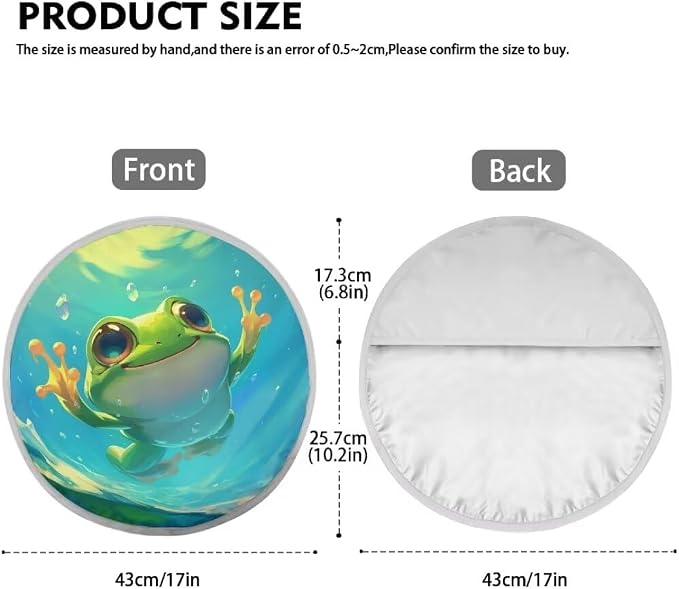 Universal Car Steering Wheel Sun Shade Cover Green Frog Heat-Resist Aluminum Foil Steering Wheel Cover for Most of Car SUV Truck Van