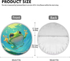 Universal Car Steering Wheel Sun Shade Cover Green Frog Heat-Resist Aluminum Foil Steering Wheel Cover for Most of Car SUV Truck Van