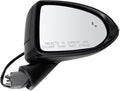 Passenger Side Mirror Assembly Power Heated Turn Signal Blind Spot Textured Black Compatible with 2020-2023 Hyundai Sonata SEL