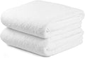 Microfiber Bath Towels Set of 2, 30 in x 60 in, Oversized, Ultra Soft, Super Absorbent, Fast Drying, No Fading Large Bathroom Towel Set for Sport, Travel, Fitness, SPA,Yoga (Coral Fleece - White)