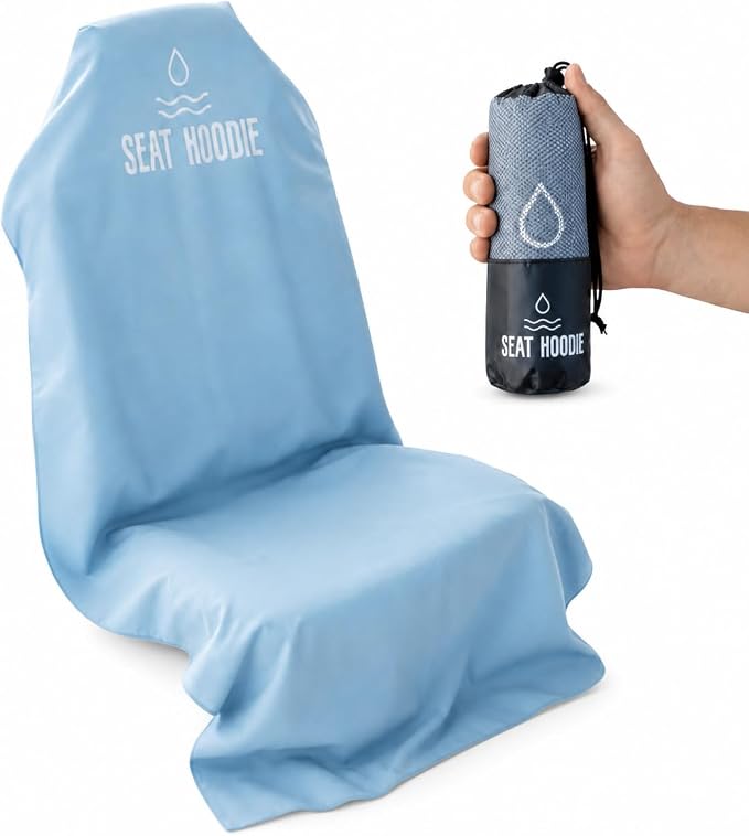 Car Seat Towel | Premium Microfiber Towel Seat Covers for Cars | Universal Fit & Machine Washable | Portable Car Seat Towel Cover After Gym, Yoga, Beach Coastal Blue