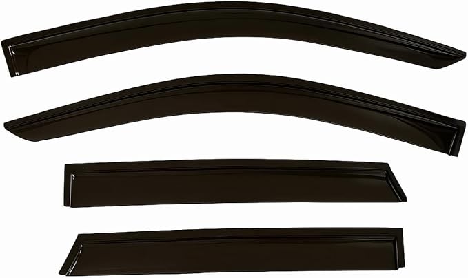 2018-2023 Tape-On Rain Guards for Hyundai Kona Side Window Visor Deflectors Se Sel Plus Night Limited Ultimate Durable Tinted Shade 2019 2020 2021 2022