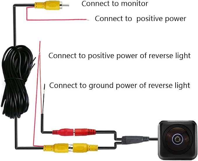 AHD/CVBS Car Rear View Camera's Fisheye Lens License Plate Lamp-Camera with RCA Cable & Vehicle Camera for Volkswagen VW Polo 6R V Golf 6 Passat CC MK6 Magotan Bora & Backup Camera (CVBS)