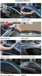 Rain Guards Suitable for CRV 2012-2016, Window Visor, Dark Smoke Accessories, Window Deflectors, Rain Guard, 4 pcs