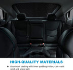 Car Rear Windshield Snow Ice Cover, Windproof Rear Windscreen Snow Cover with 2 Elastic Hooks, 4 Magnets, All-Weather Waterproof Winter Ice Frost Snow Protector for Most Sedans Cars