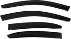 Fit 2011-2018 Volkswagen Jetta Slim Style Acrylic Window Visors Rain Guard |, Dark Smoke, Car Rain Sun Window Shade Guard Visor, 2012 2013 2014 2015 2016 2017, Car Wash Safe, Waterproof