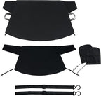 All Wrapped Car Windshield Snow Cover, 600D Oxford Front & Rear Ice Frost Protectors with Side Mirror Covers & Storage Bags, All Weather Windscreen Cover for Most SUVs, Vans & Trucks