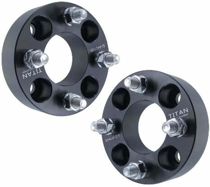 2" Golf Cart Wheel Spacers - Wider Stance, Increased Clearance, Fits EZ GO Fits EZGO Fits Club Car Golf Cart - 2 Inch (50mm), 4x4, 1/2x20 Studs - Pair of 2 - Black