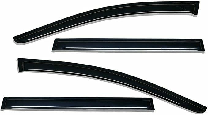 Tape-On Rain Guard 4-Piece for 2014-2019 Highlander Windows Visor Shield Shade Smoke 94427