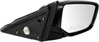 Passenger Side Mirror Assembly Electric Adjustment Non-Heated No Memory Black Compatible with 2008-2012 Honda Accord HO1321230