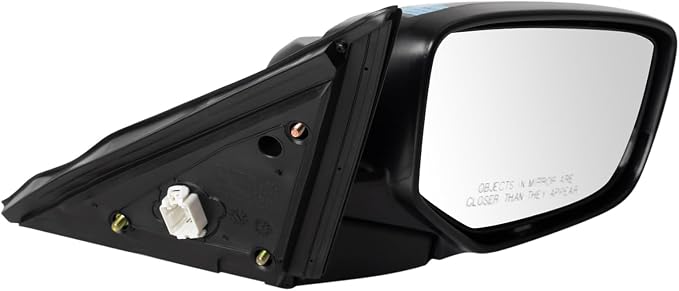 Passenger Side Mirror Assembly Electric Adjustment Non-Heated No Memory Black Compatible with 2008-2012 Honda Accord HO1321230