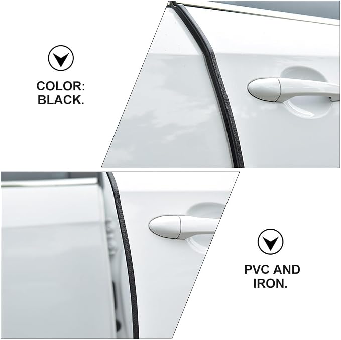 Car Door Edge Guards Rubber U Shape Edge Trim Seal Strips Protector Car Door Edge Protection for Car Auto Vehicle 10M