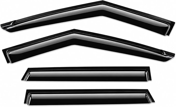 2021-2026 Tape-on Rain Guards for Kia Seltos Side Window Deflector Visors LX S EX SX Turbo X-Line Durable Tinted Vent Shade 2022 2023 2024 2025