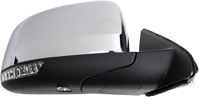 Passenger Side Mirror Assembly Power Heated Turn Signal Puddle Light Blind Spot Memory Power Folding Chrome Compatible with 2014-2021 Jeep Grand Cherokee