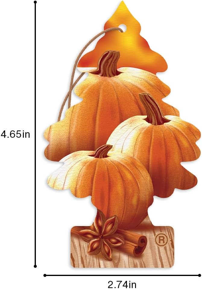 Car Air Freshener | Hanging Tree Provides Long Lasting Scent for Auto and Home | Warm Pumpkin Spice, 24 Air Fresheners