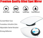 Blind Spot Mirror Fan Shaped, HD Glass Frameless Stick on Adjustabe Few Convex Wide Angle Rear View Blind Spot Car Mirror for Car Blind Spot, Pack of 4