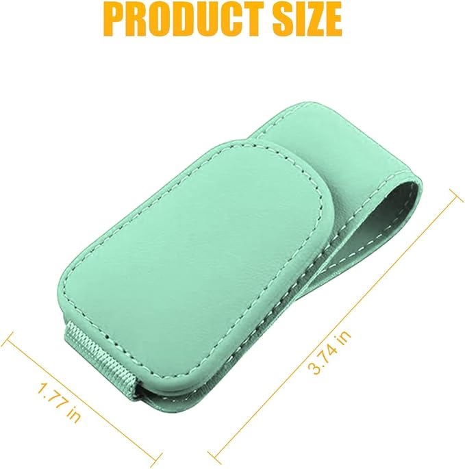 Sunglasses Holders for Car Sun Visor, Leather Eyeglasses Hanger Mounter, Magnetic Glasses Holder and Ticket Card Clip, Auto Interior Accessories Universal for SUV Pickup Truck